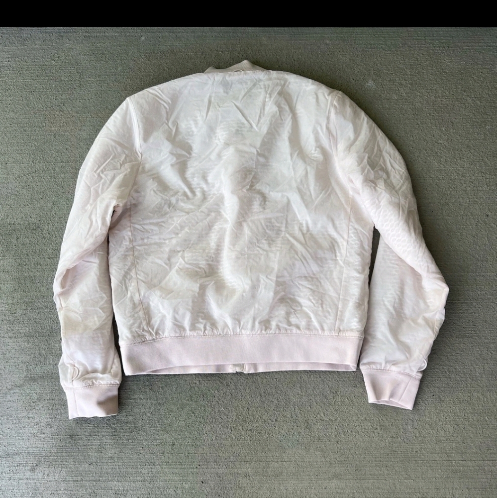 under armour womens cold gear loose fit bomber jacket size M Light Pink - Picture 3 of 9
